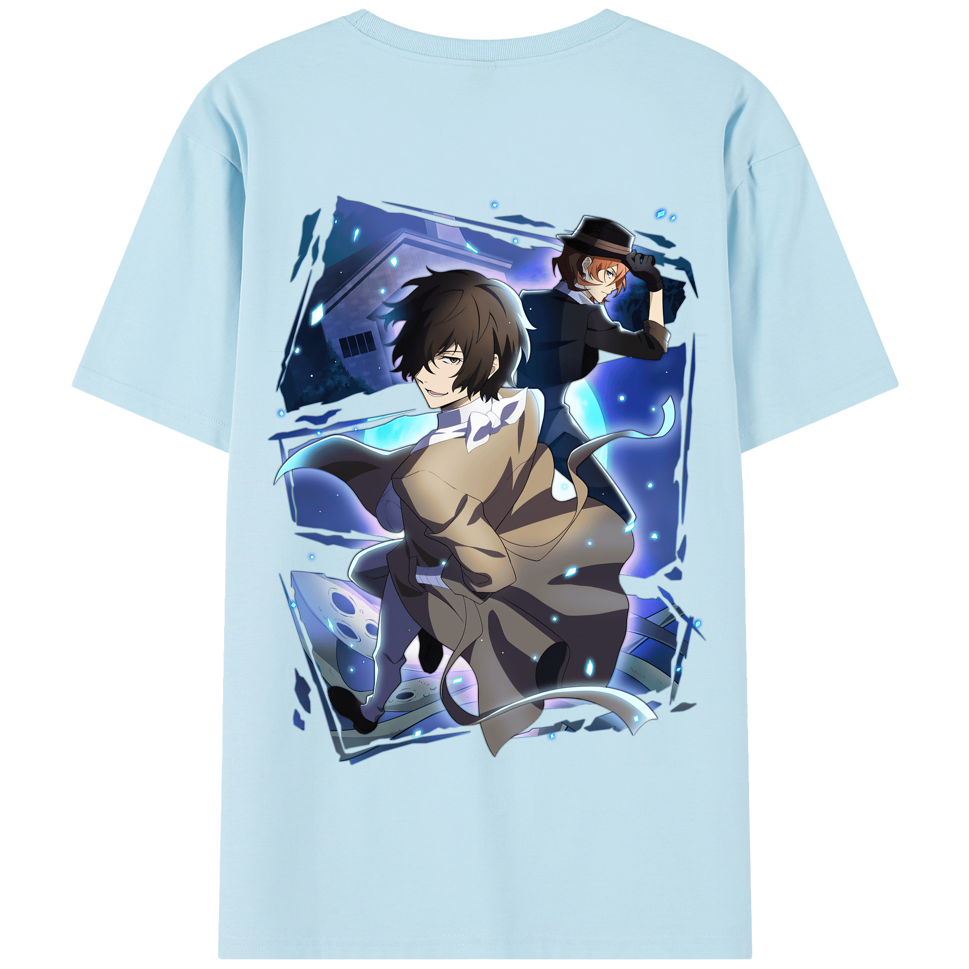 （画像用） 文豪ストレイドッグス Bungo Stray Dogs 綿100％半袖Tシャツ（背面プリント）